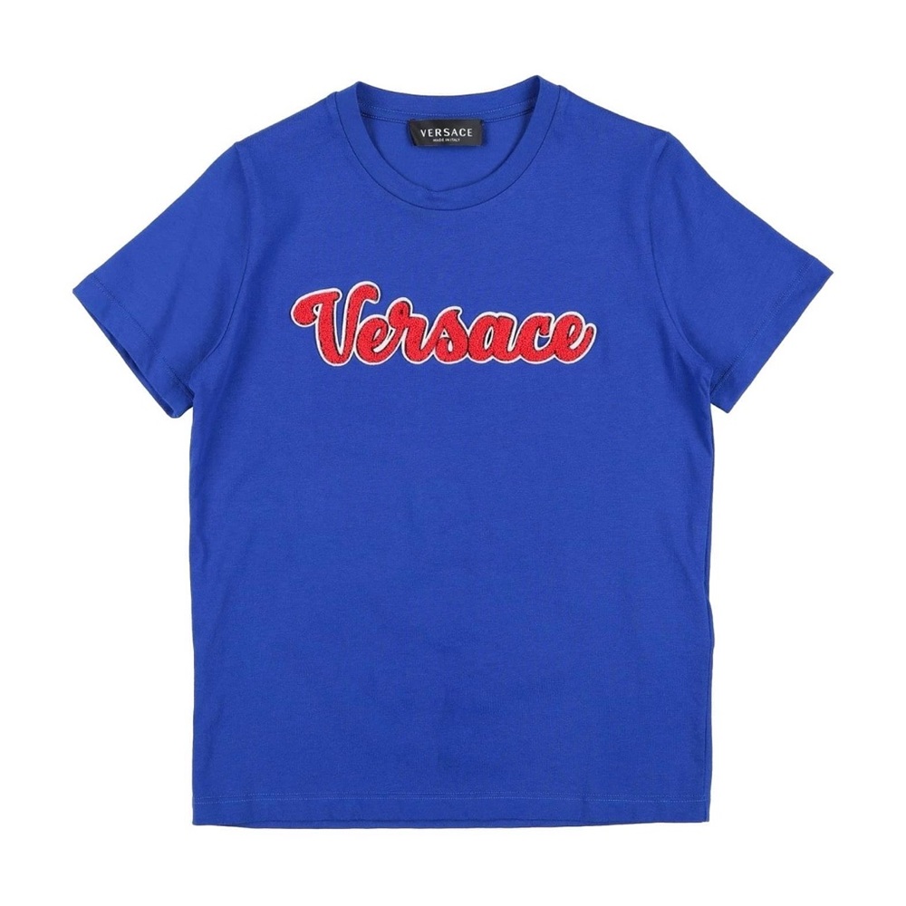 Versace Blue and Red Short Sleeve Tee